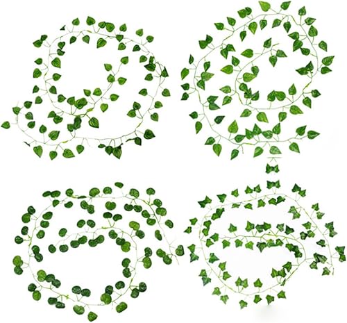 Miniatura 6 de 12 piezas de decoración de hiedra artificial vid calabaza hoja colgante hiedra liga