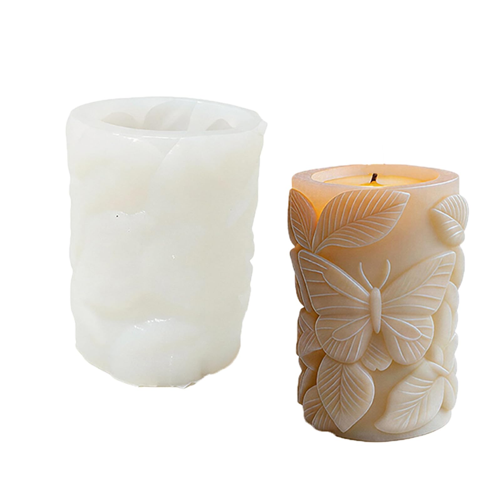 APGLSXY Unique Valentines Butterflies Flower Mold Safe Flexible Silicones Plasters Soap Mold for Easy Demolding Supply