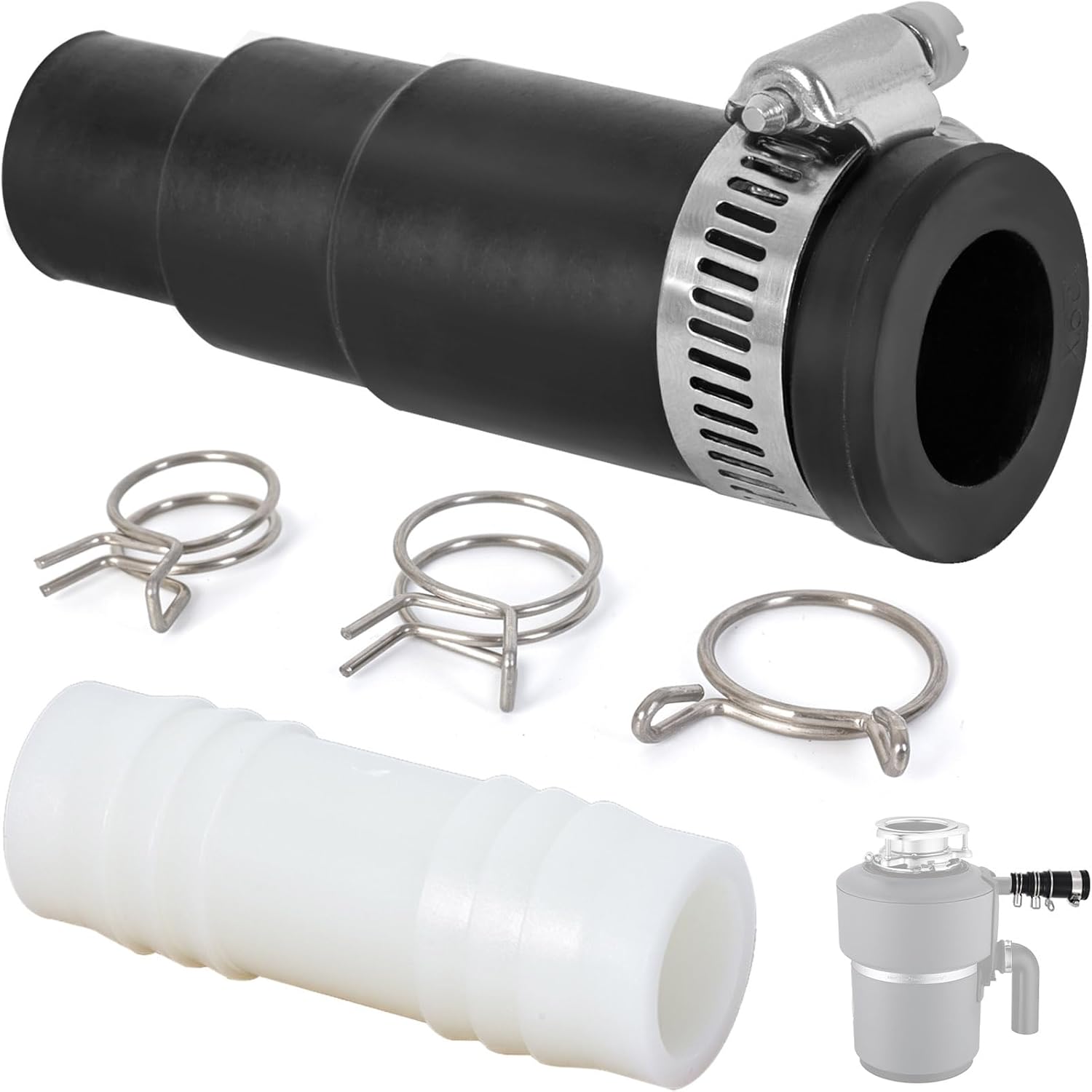 Dishwasher Drain Hose Adapter Compatible with Insinkerator Garbage Disposals,Juvaeny 1 Set Dishwasher Drain and Disposal Connector Kit