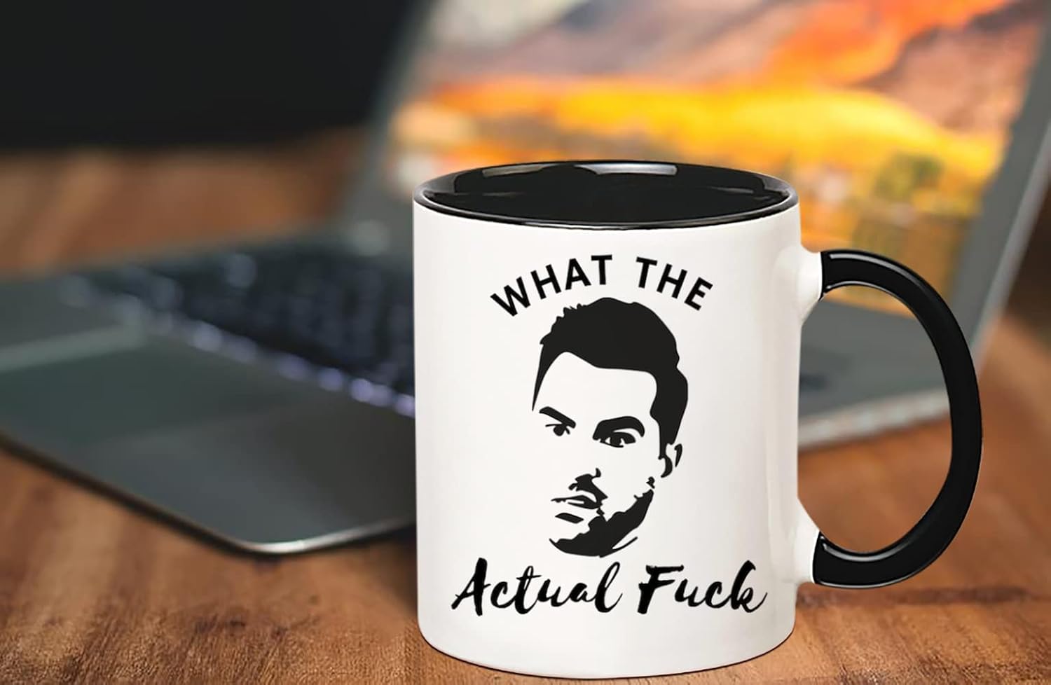 Fonhark - What The Actual Fuck, Creek Merch, David Rose Quotes Mug, 11 Oz Novelty Coffee Mug/Cup