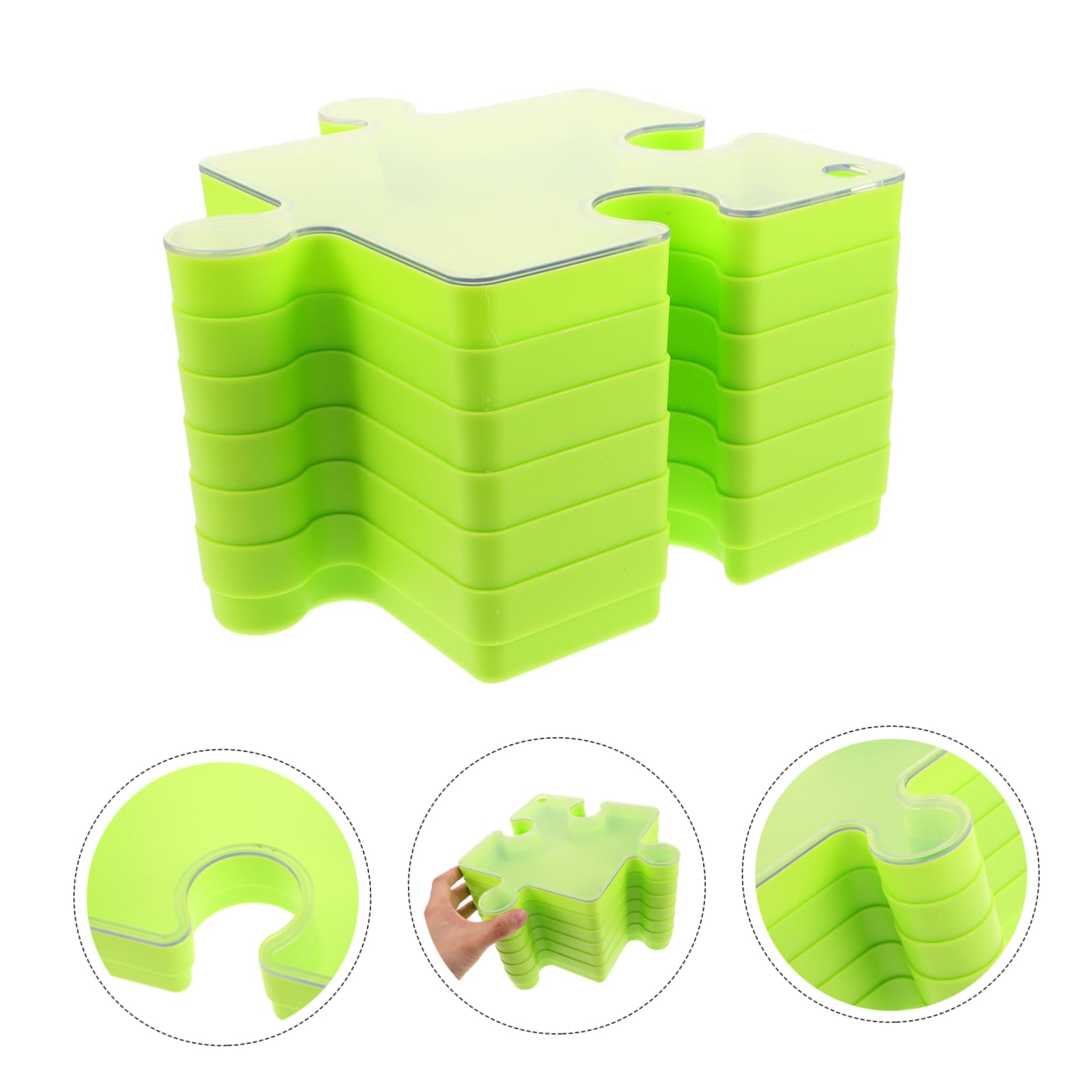 Hohopeti 6stücke Puzzle Aufbewahrungsbox mit Deckel Puzzlesortierer aus Kunststoff Tragbar und Leicht für Zuhause Schule und Unterwegs
