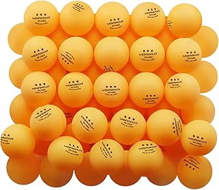 50-Pack 3-Star 40+ ABS Ping Pong Balls, Advanced Training Table Tennis Balls for Beginners and Professinals, with Good Spin and Bounce, Ideal for Indoor and Outdoor, Entertainment Games
