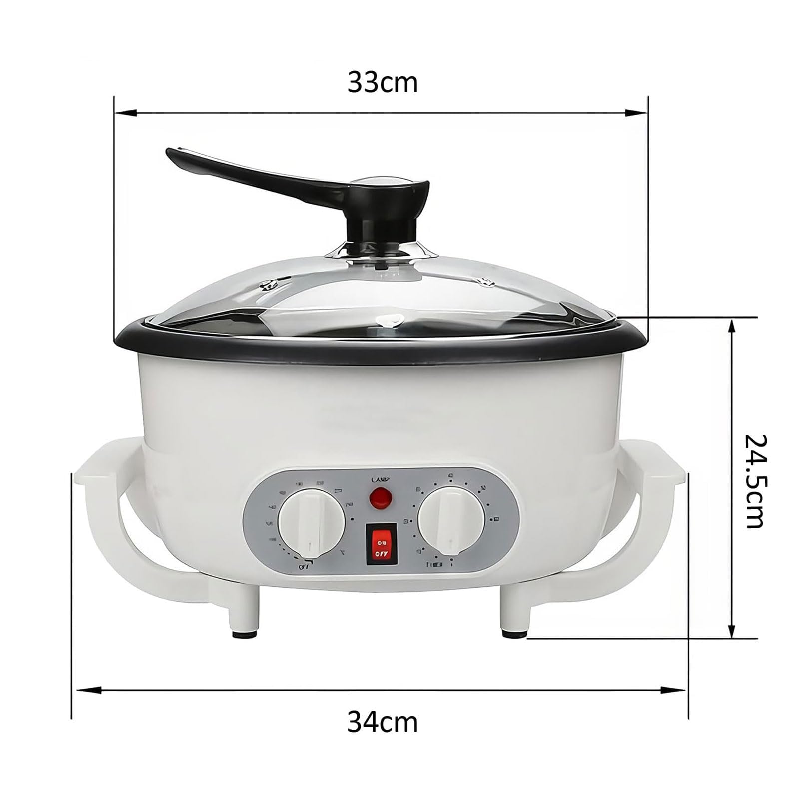 750G Coffee Roaster Machine, Nut Roaster Machine With Non-stick Coating, 100-240℃ Adjustable Temperature & 0-60 Mins Timer, For Nuts Peanuts Corn