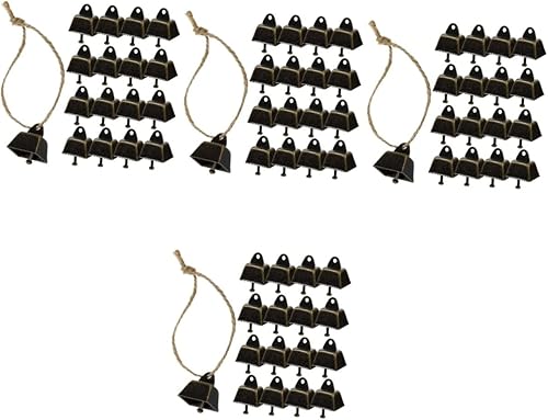 SUPVOX 72 campanas de ganado y oveja, decoración de metal, accesorios de cabra, decoración de Navidad, pequeñas campanas de latón, campanas de vaca