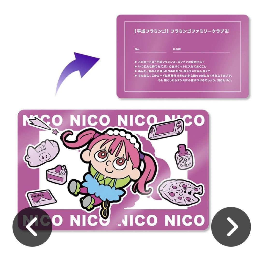 Amazon.co.jp: 平成フラミンゴ 会員カード NICO RIHO 3枚 同時購入特典 