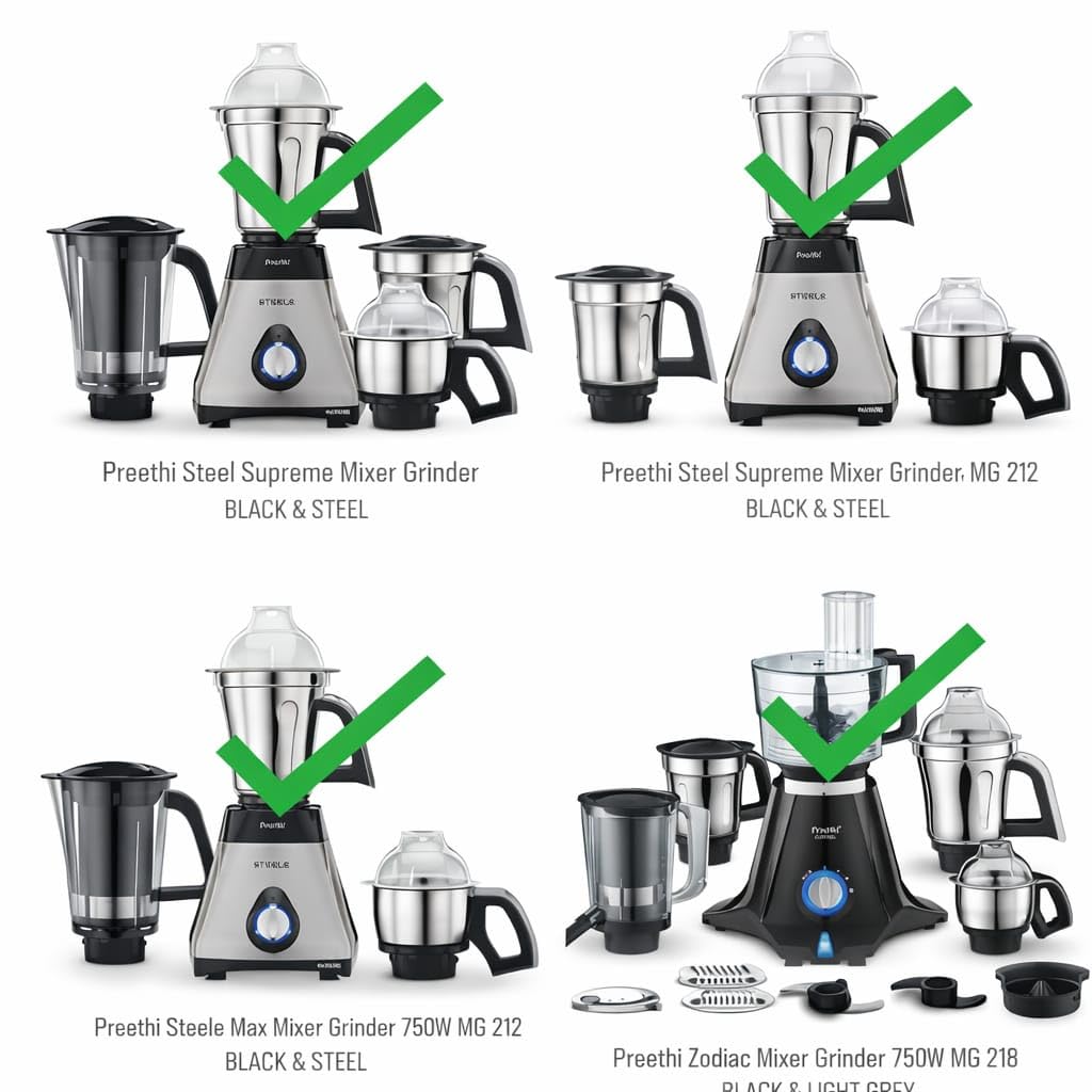 100% Compatiable for Zodiac, Steele Mixer Grinder (1 Litre) | Replacement for preethi Zodiac Mixer Jar | Preethi Steele Mixer Jar | 1 Year Guarantee (1 Litre) — Amazon image 8