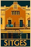 Genérico SITGES POSTERS - Póster vintage Sercotel Kalma Sitges Hotel retro Lámina artística