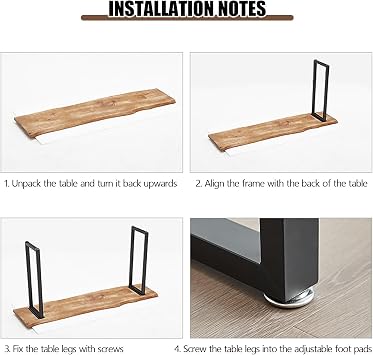 Solid Wood Bar Height Table Counter Height Table Long Bar Table Solid Wood Tabletop and Metal Legs Rectangular Pub Tables Suitable for Bars, cafes and Living Rooms (Only Table)(120cm(47.2in))