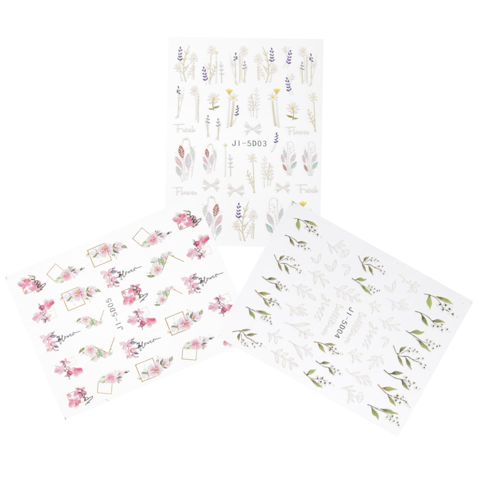 FRCOLOR 12 Fogli Nail Art Adesivi Tridimensionali 5d Decalcomanie Per Unghie Di Fiori Adesivi Per Decalcomanie Per Unghie Gel Per Modellare Le Unghie Plastica Manicure Mancare Applique