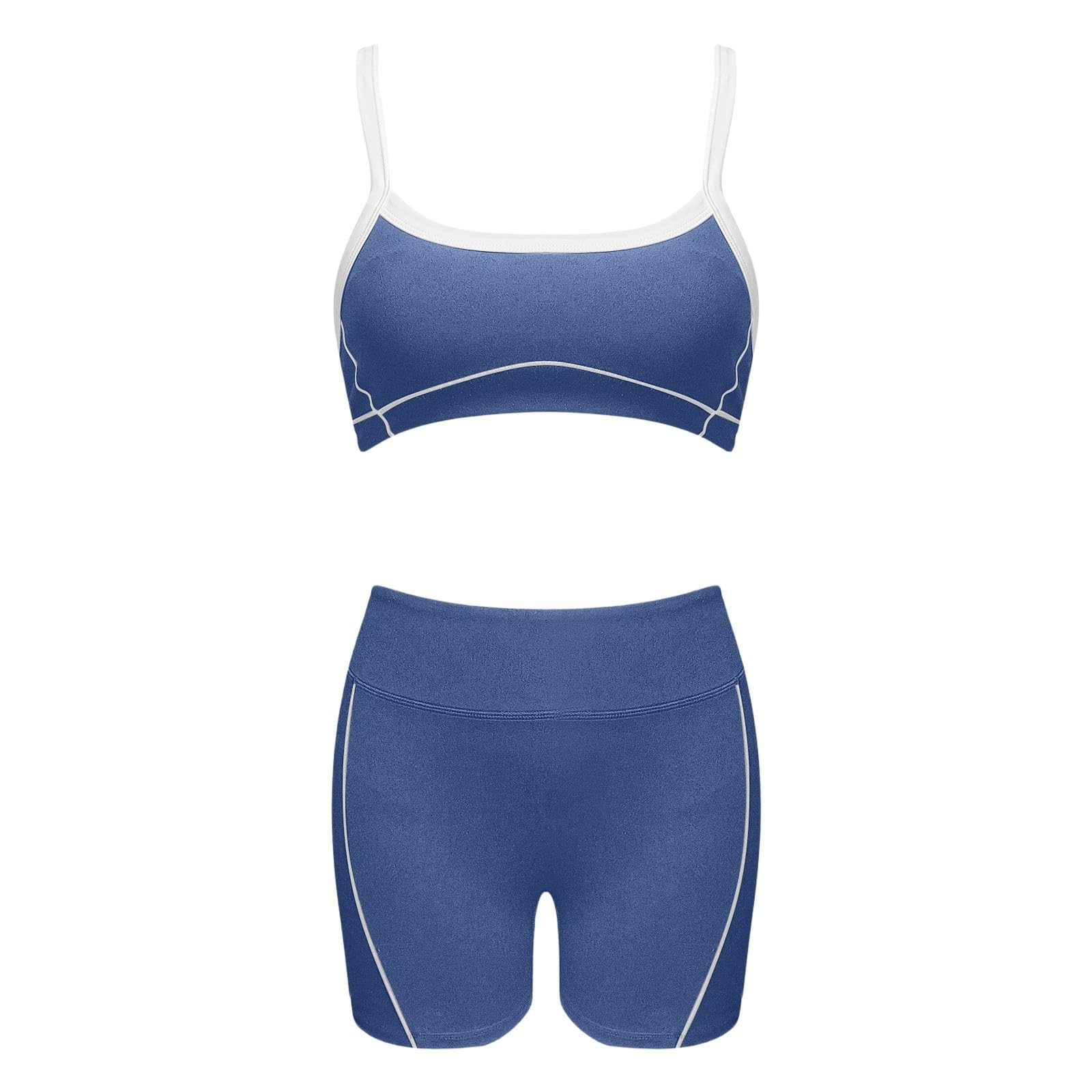 Generisch Damen Shorts Jeans Optik High Waist Butt Lift Kompression Sommer Sport Fitness Eng Freizeit Shorts Damen 2