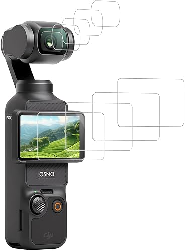 Protector de pantalla de bolsillo 3 lentes antiarañazos para DJI Osmo Pocket 3 Vlogging Camera Creator Combo Accesorios 4 protectores de lente + 4