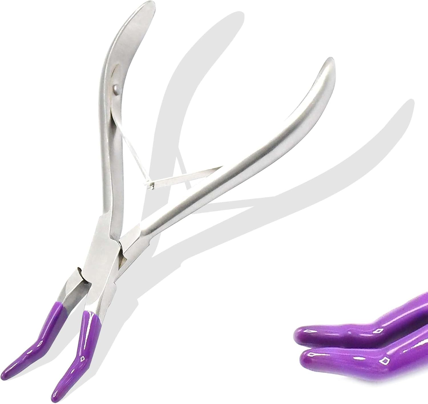 Dental Crown Pliers, 6" with PVC Rubber Tips, Stainless Steel, Ergonomic Grip, For Removing Dental Crowns