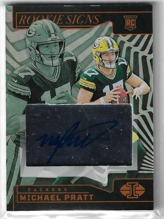 Michael Pratt Autographed Rookie Signs Rookie Card Auto Special Insert Collectible Football Card - 2024 Illusions Football Card #RS-MPT (Packers)