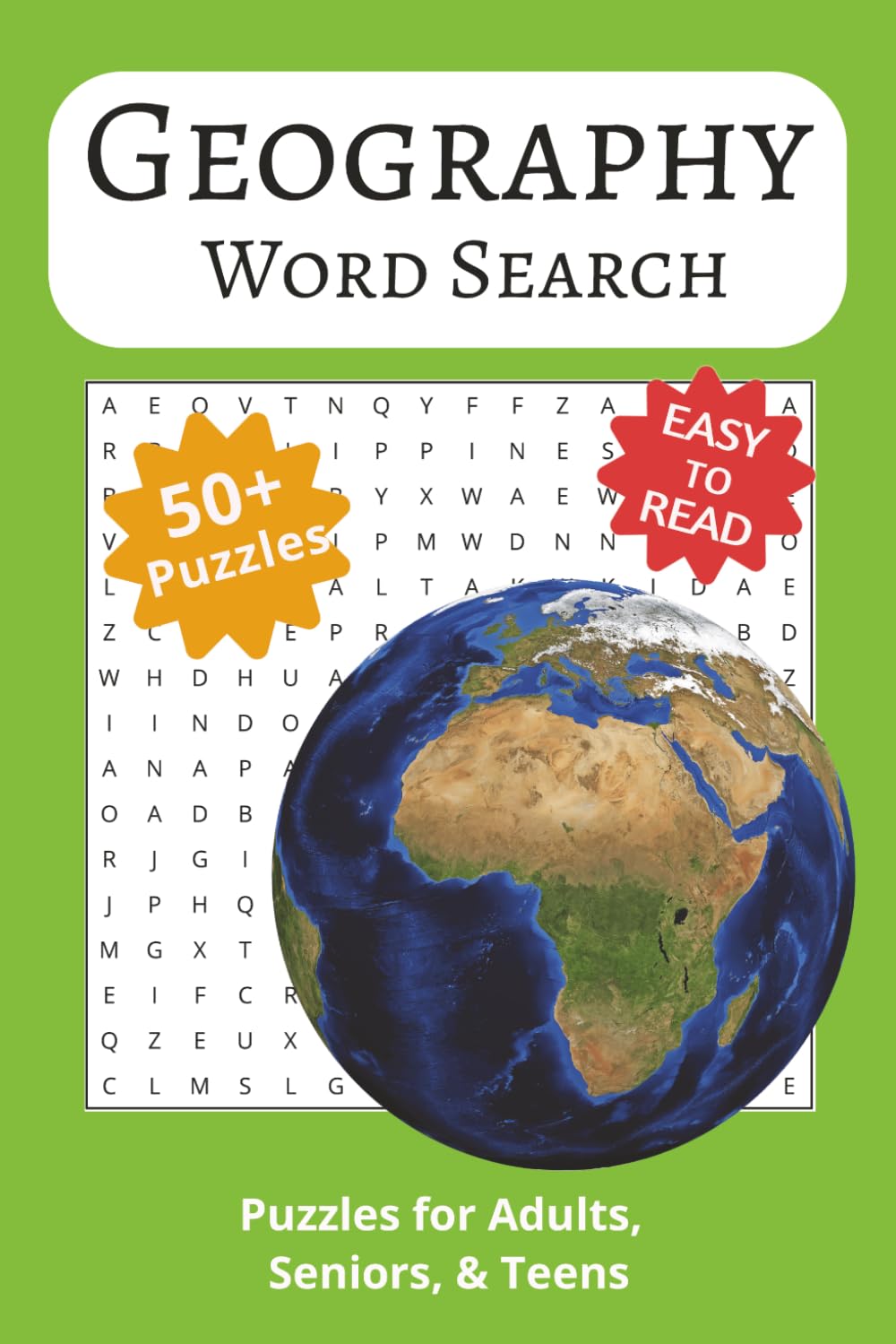 Geography Word Search Puzzle Book: Word Searches about Countries, Capitals, Landmarks and More | Easy to Read | 6x9 inches, 110 pages | 55 Puzzles … ... Gifting, Relaxation and Training Your Mind