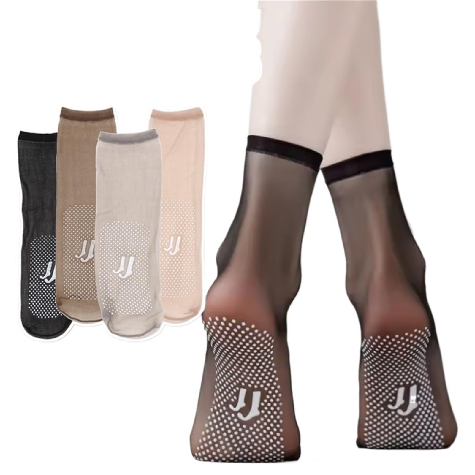 10/20 paia di calzini da donna ultrasottili, trasparenti, in seta, casual, elastici, invisibili
