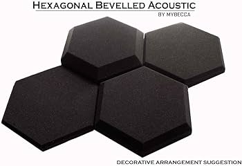 Amazon.com: Mybecca 6 Pack Hexagon (Hexagonal) Acoustic Foam