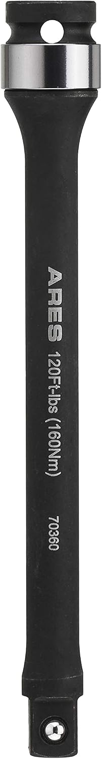 ARES 70360-120 Foot/Pound Torque Limiting Extension Bar - Chrome Moly 1/2-Inch Drive 8-Inch Long Impact Grade Bar - Flex Action Prevents Over-Tightening - Color Coded for Easy Identification