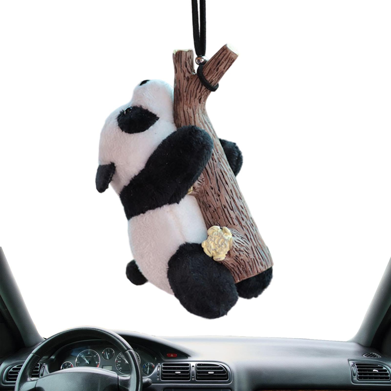 Ciondolo per Specchietto Retrovisore a Forma di Panda, Decorazione per Auto, Accessori per Interni, Ciondolo per Chiavi e Cellulare