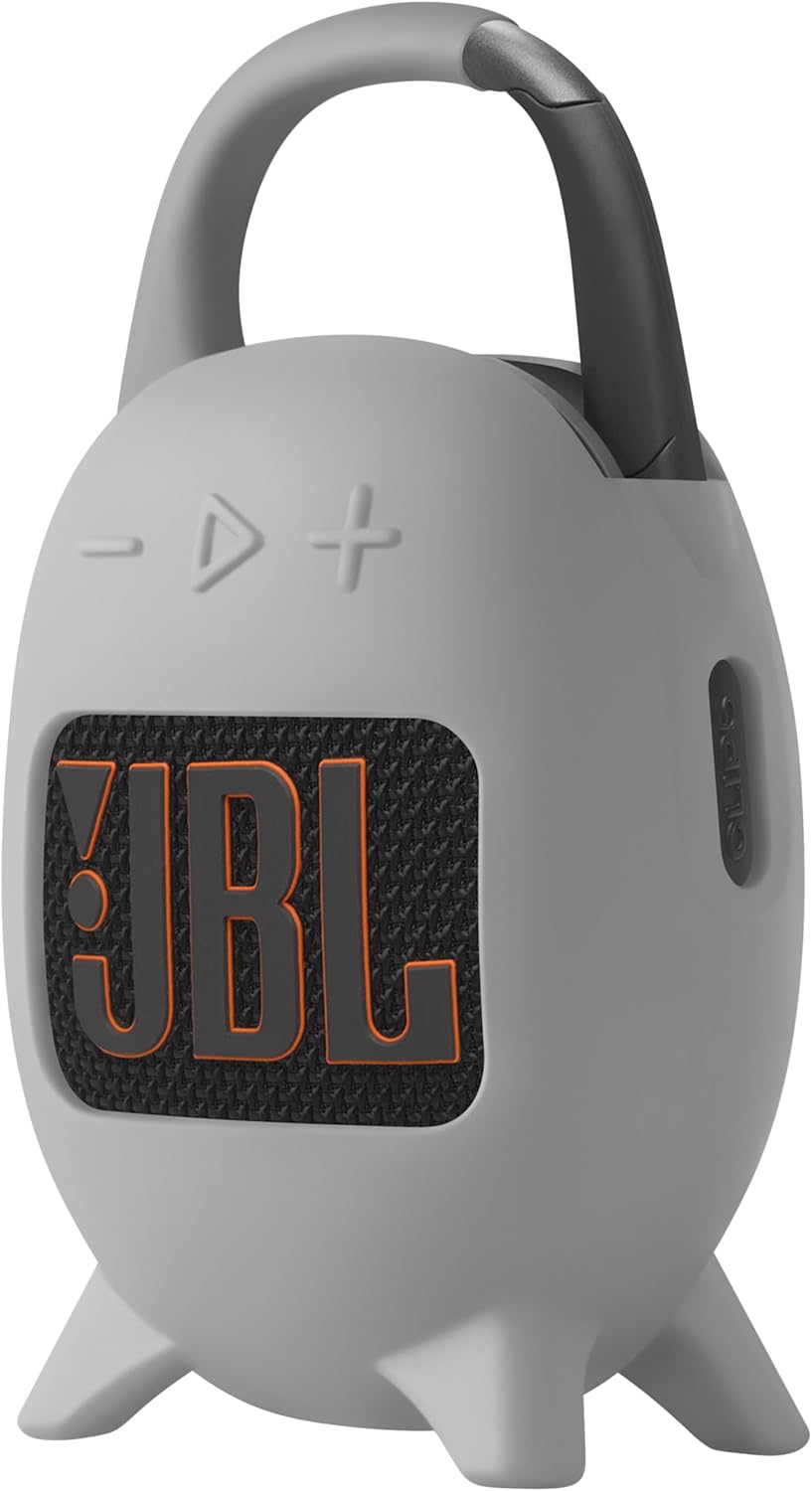 Geiomoo Silicone Carrying Case for JBL Clip 5, Protective Portable Scratch Shock Resistant Cover (Gray)