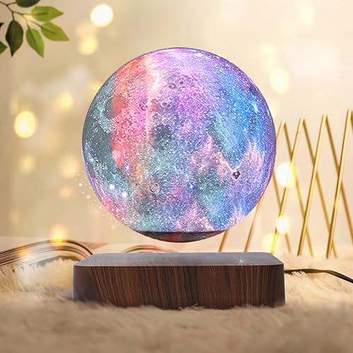 Miniatura 5 de HCNT Levitating Moon Lamp,Floating Galaxy Night Light,3D Moon Light Bedside Lamp,Levitation Cosmos Lava Desk Table Lamp for Unique