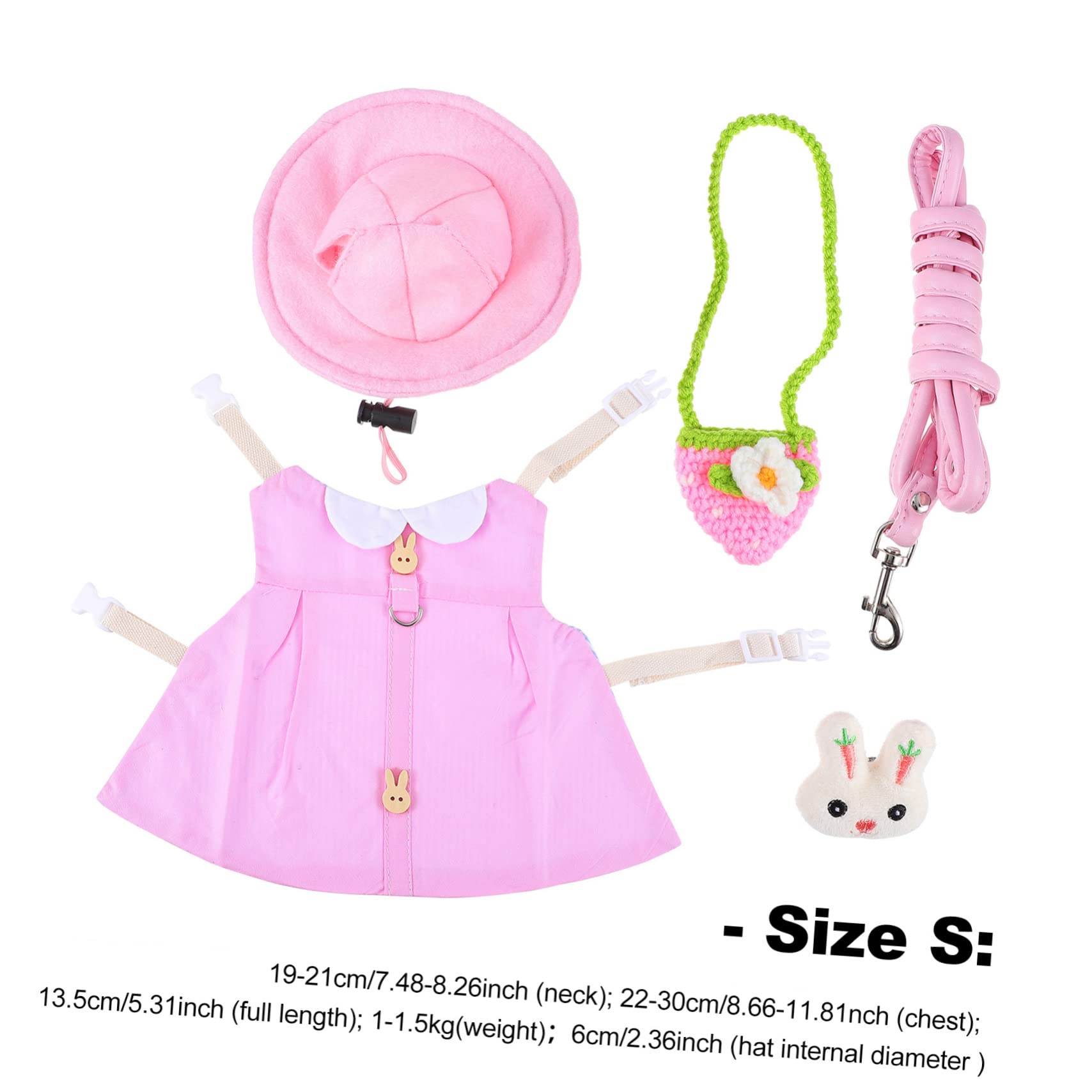 FRCOLOR 3 Pz Vestiti Da Coniglio Per Animali Domestici Furetto Per Furetti Imbracatura Da Coniglio Costume Da Coniglietta Di Cavia Piccolo Peluche Coniglietto Piccoli Animali