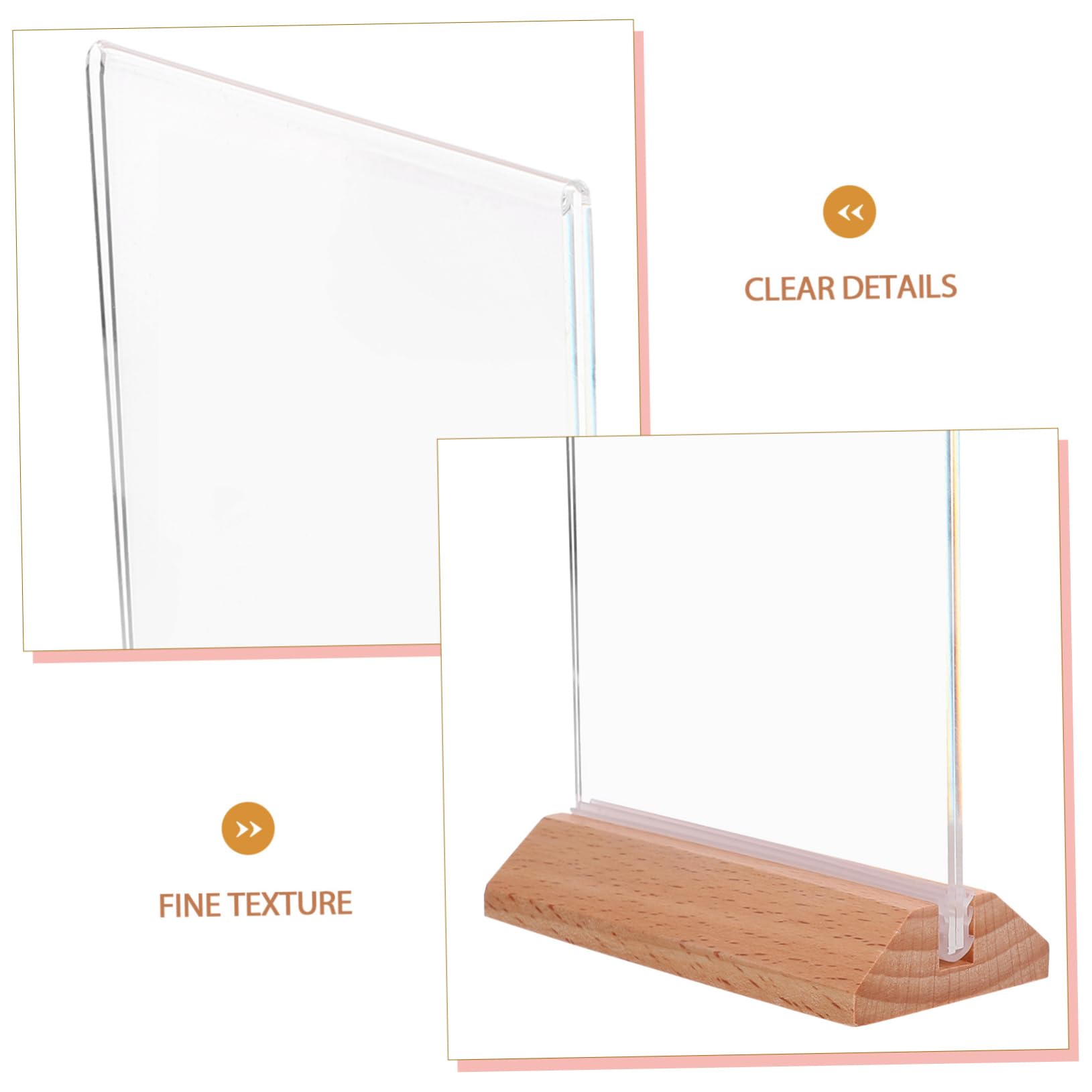 DECHOUS 6stücke Acryl-displayständer mit Sockel Acryl-etikettenständer Präsentationsständer aus Schilderhalter für Menüs und Poster -display für Geschäft und Zuhause -tisch