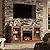 WLIVE Fireplace TV Stand for 65" TV, Entertainment Center with 18 Inch Electric Fireplace, TV Console with Open Shelves for Living Room and Bedroom, Rustic Brown