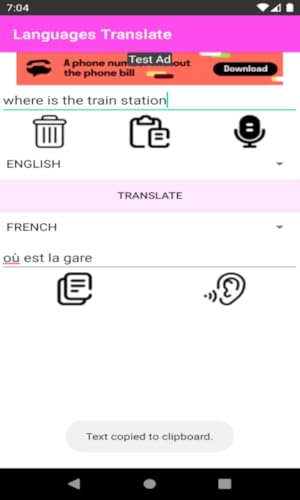 LANGUAGES TRANSLATE Text and Voice