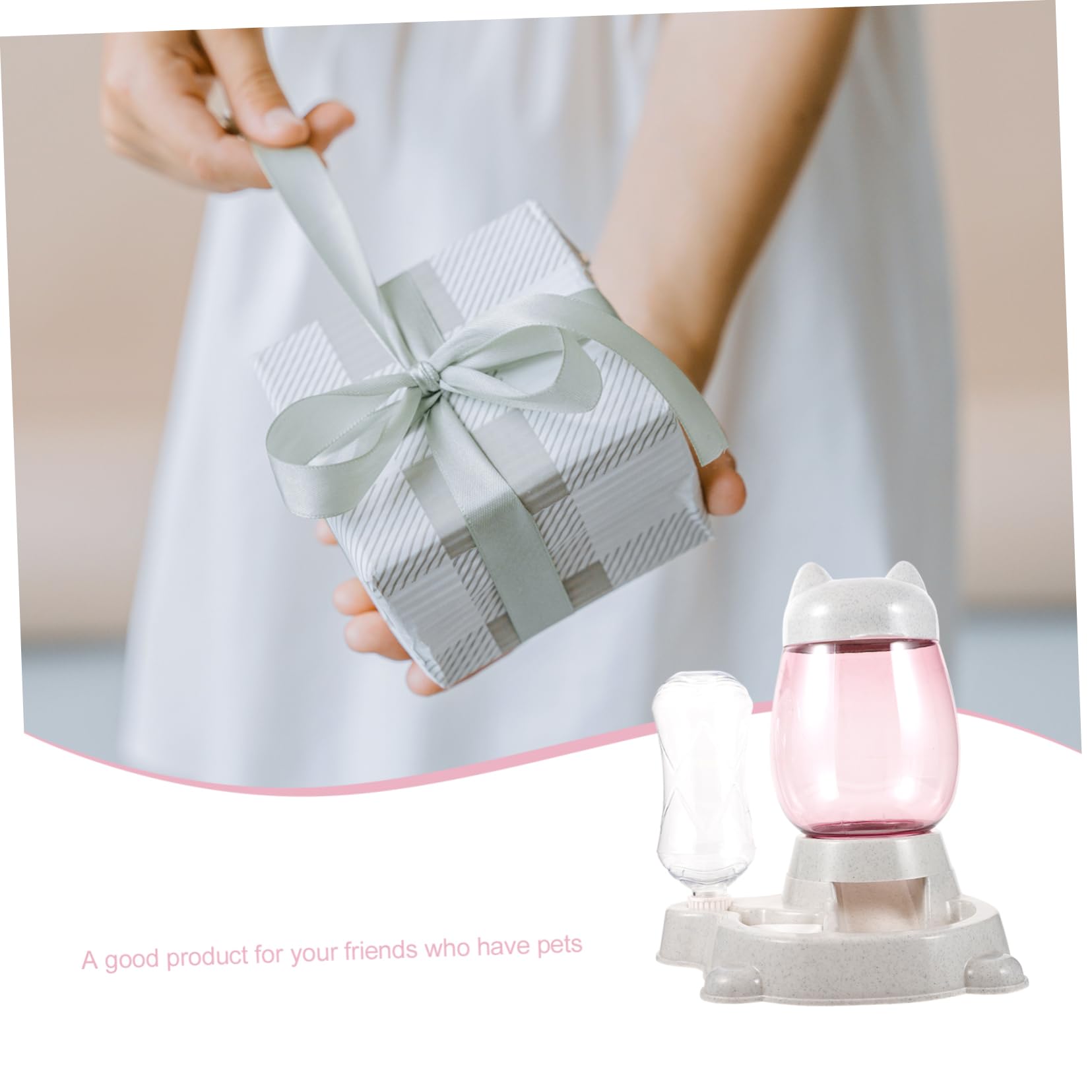 INOOMP Distributeur Automatique pour Chats Et Chiens Alimentation Et Eau Compact Et Facile Utilisation