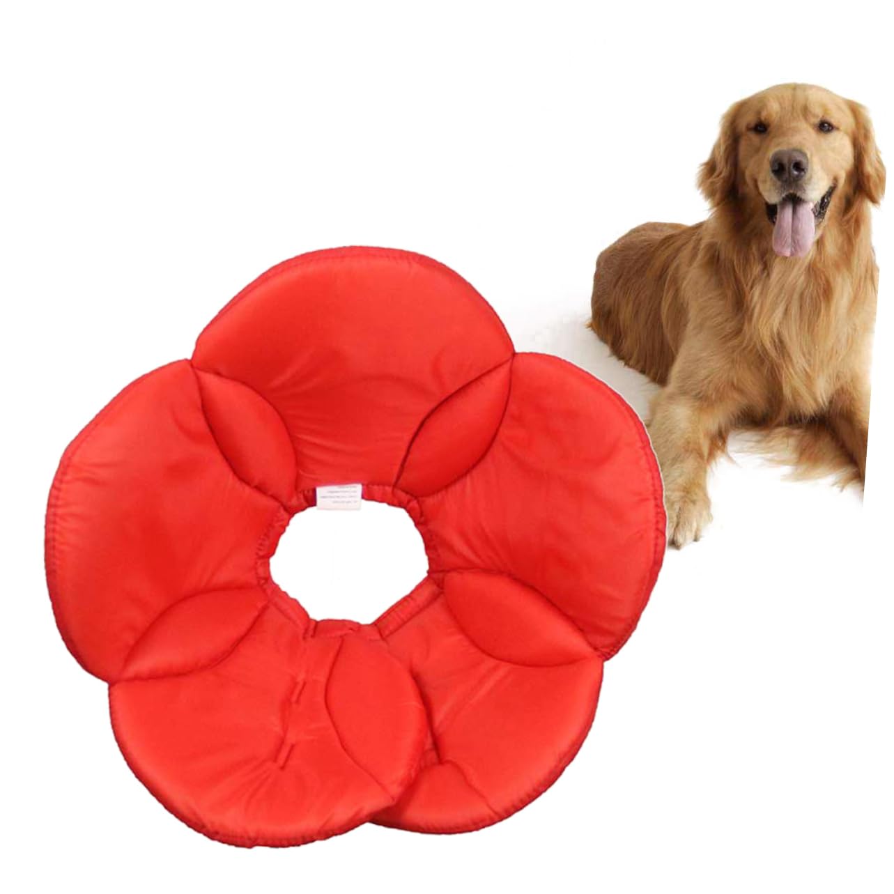 Kisangel 3 Piezas Collar de Mascota de Flor de Esponja - Collar - Collar Anti-mordeduras Collares para Mascotas Accesorios para Mascotas Collar Anti-mordeduras para Perros Rojo
