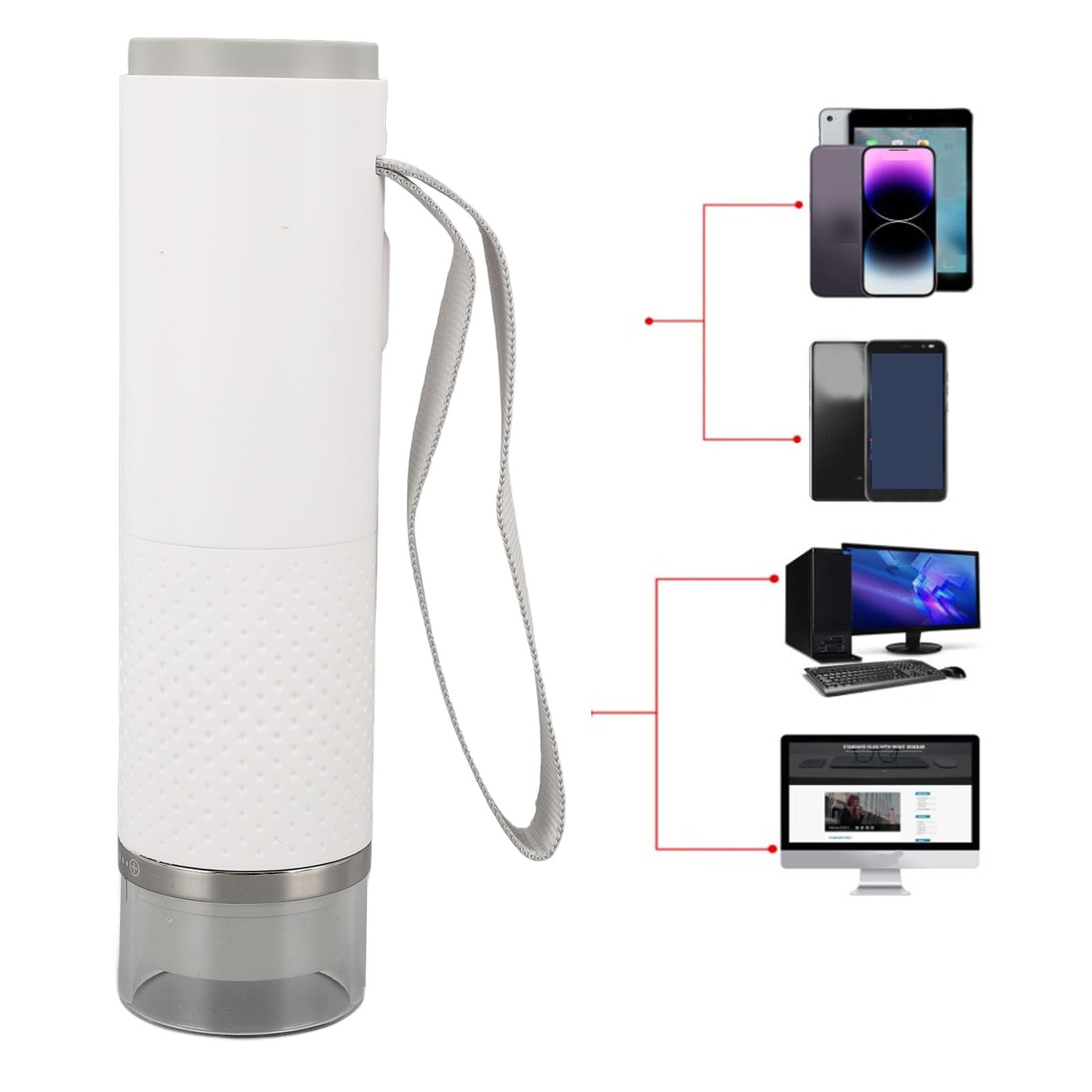 Handheld WiFi Mikroskop 1080P HD 50-1000X Vergrößerung USB Tragbare Tasche für Haut Haar Schmuck Unterricht (Weiß)