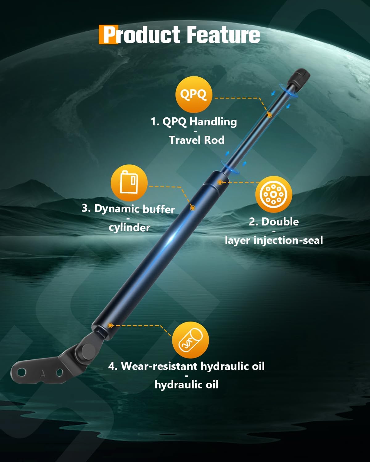 SCITOO 6146 16.48Inch Lift Supports Fit for Celica 2000-2005 Rear Left and Right Hatch Shock Struts 2pcs