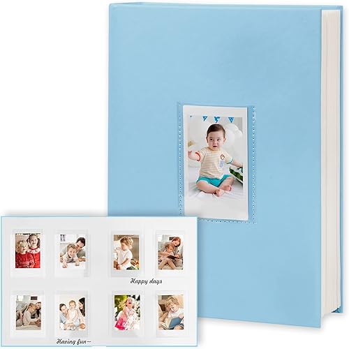 Álbum de fotos hecho a mano con espacio de escritura para cámara Fujifilm Instax Mini, álbum de fotos de 2 x 3 pulgadas, álbum de fotos Polaroid