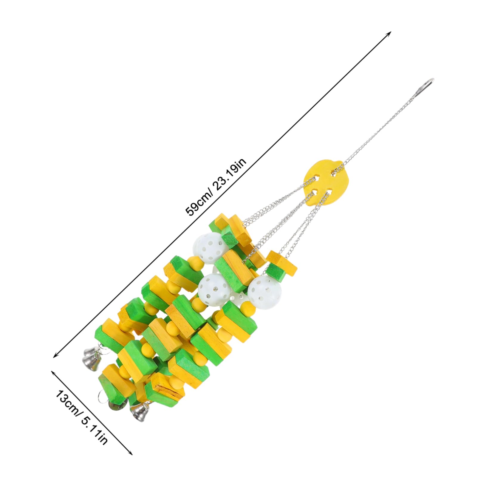 POPETPOP Colorful Parrot Chew for Birds Durable Hanging Rope Blocks Foraging for Cockatiels and Parakeets Supports Beak Health and Natural Chewing