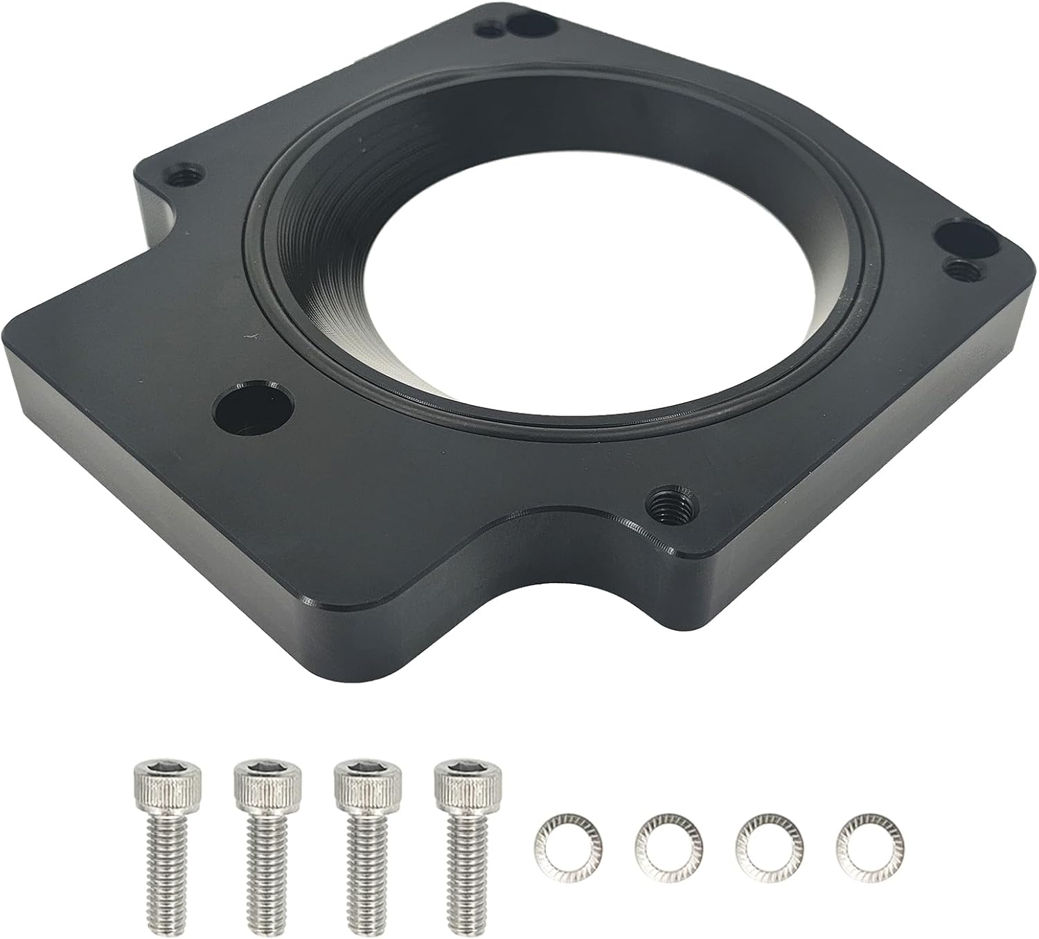 Compatible Aluminum 92mm Throttle Body Spacer Adapter Plate Kit Compatible with LS1 DBC LM7 LR4 LQ4 LS6 L59 LQ9 LM4 L33 LSX 4.8L 5.3L .7L 6.0L Billet 551513