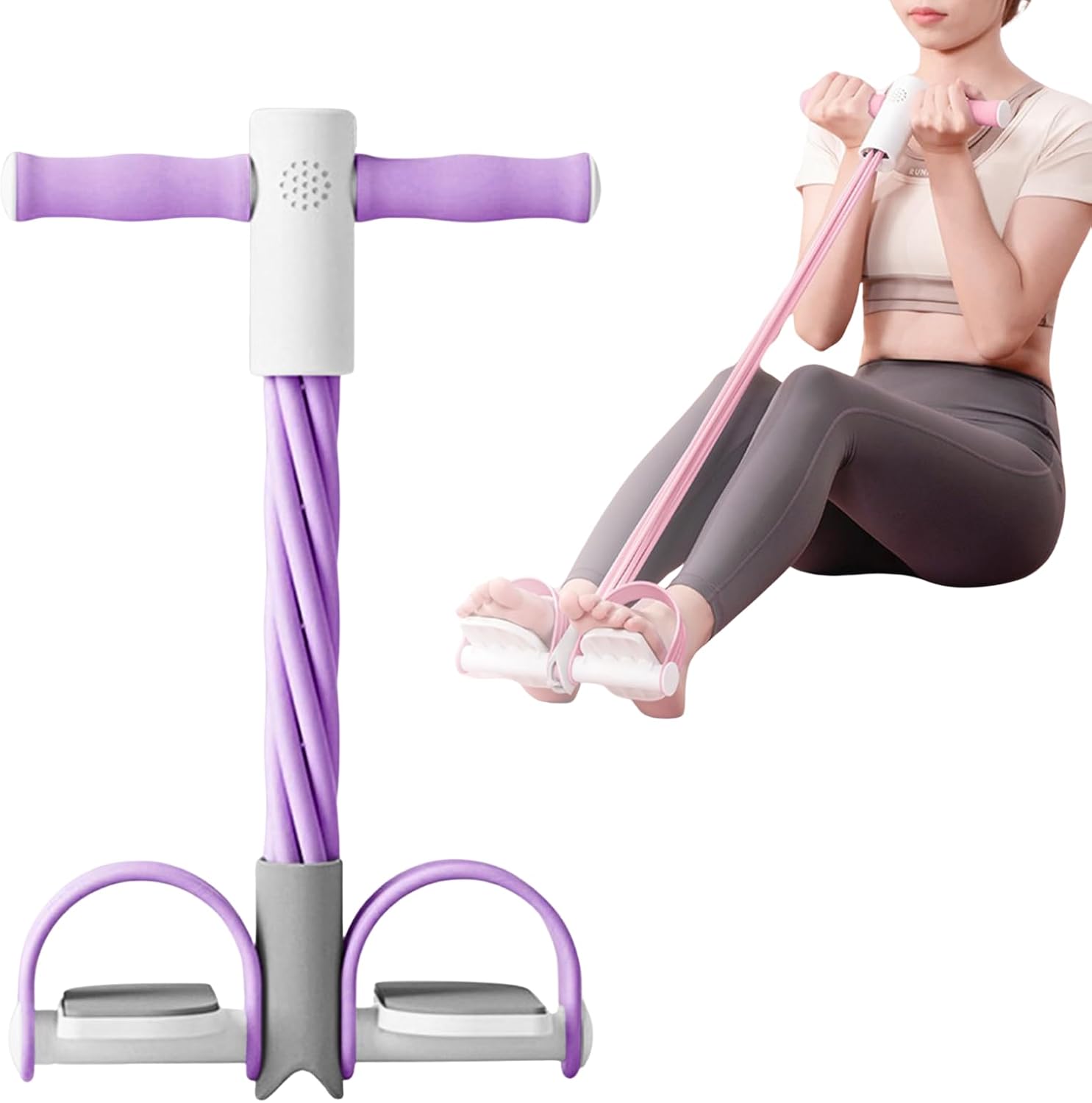 Multifunctional Pedal Puller Resistance Rope, 4/6-Tube Foot Pedal Resistance Band, Smart Pedal Puller Resistance Band, Foot Pedal Pull Rope, Elastic Yoga Pedal Puller