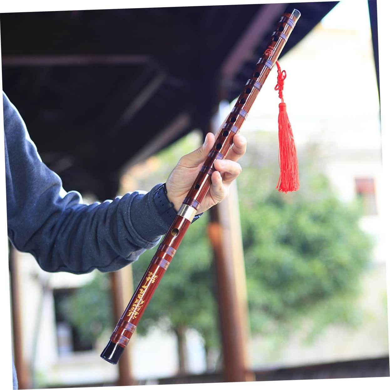 Brown Bamboo Flute Beginner's Exam Chinese Traditional Present Durable Practice Instrument