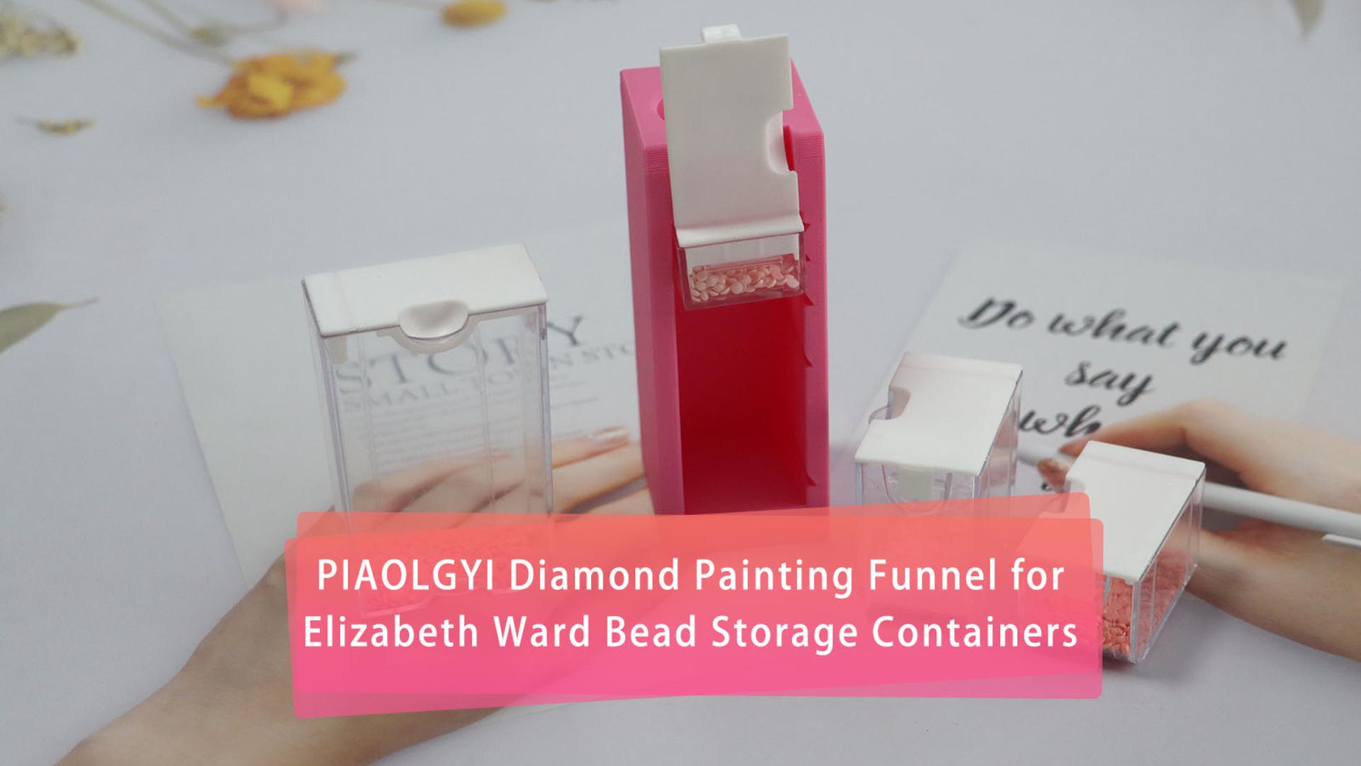 Image of PIAOLGYI Diamond Painting Funnel for Elizabeth Ward Bead Storage Containers,Diamond Painting Drill Funnel for Elizabeth Ward Container,Accessories Compatible with Elizabeth (Pink)