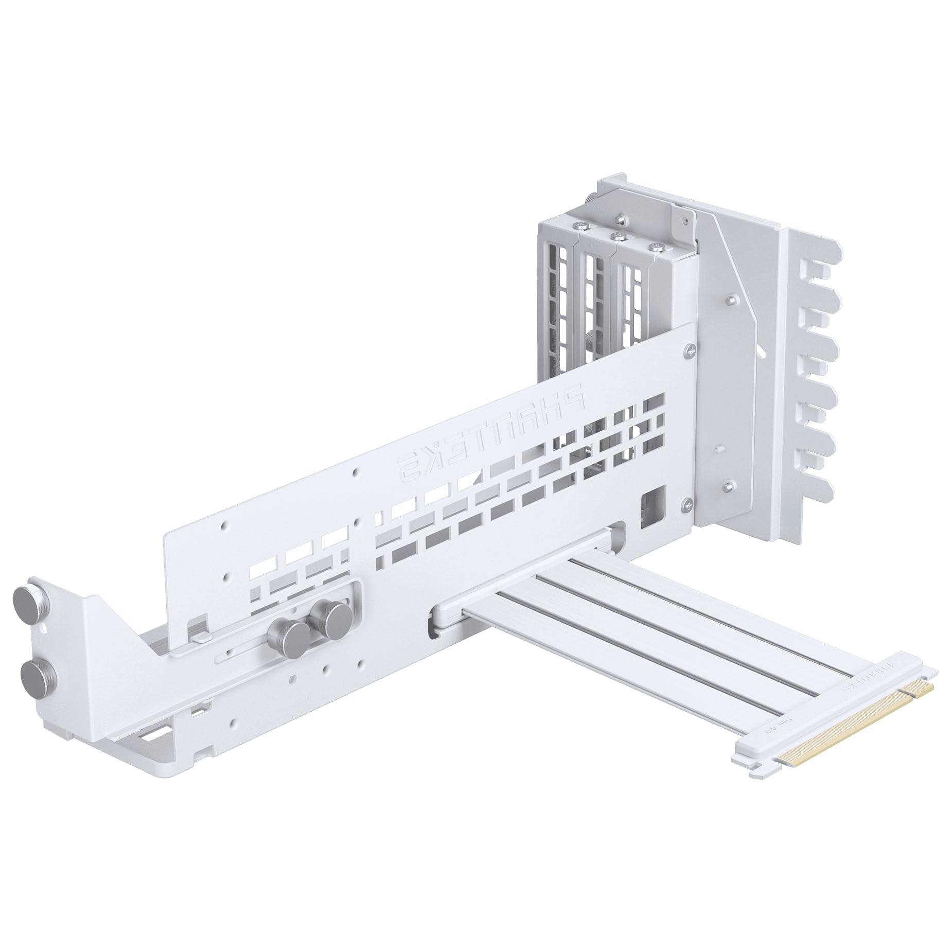 PHANTEKS Premium PCIe Gen 5 Vertical GPU Bracket, DRGB, mit PCIe 5.0-Riser-Kabel - 220mm, weiß