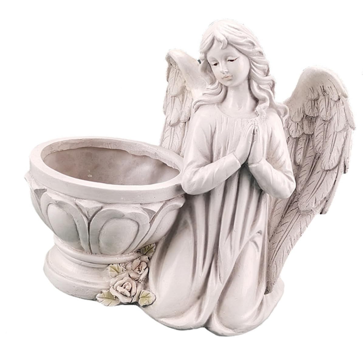 Pot de fleurs d'intérieur blanc ange créative en résine pour plante et salon