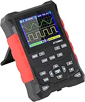 Hyuduo Osciloscópio Portátil Osciloscópio Digital Portátil de 2 Canais Com LCD Colorido de 2,4 Polegadas, Largura de Banda de 120 MHz, Taxa de Amostragem de 500 MSps para Engenheiros e Amadores