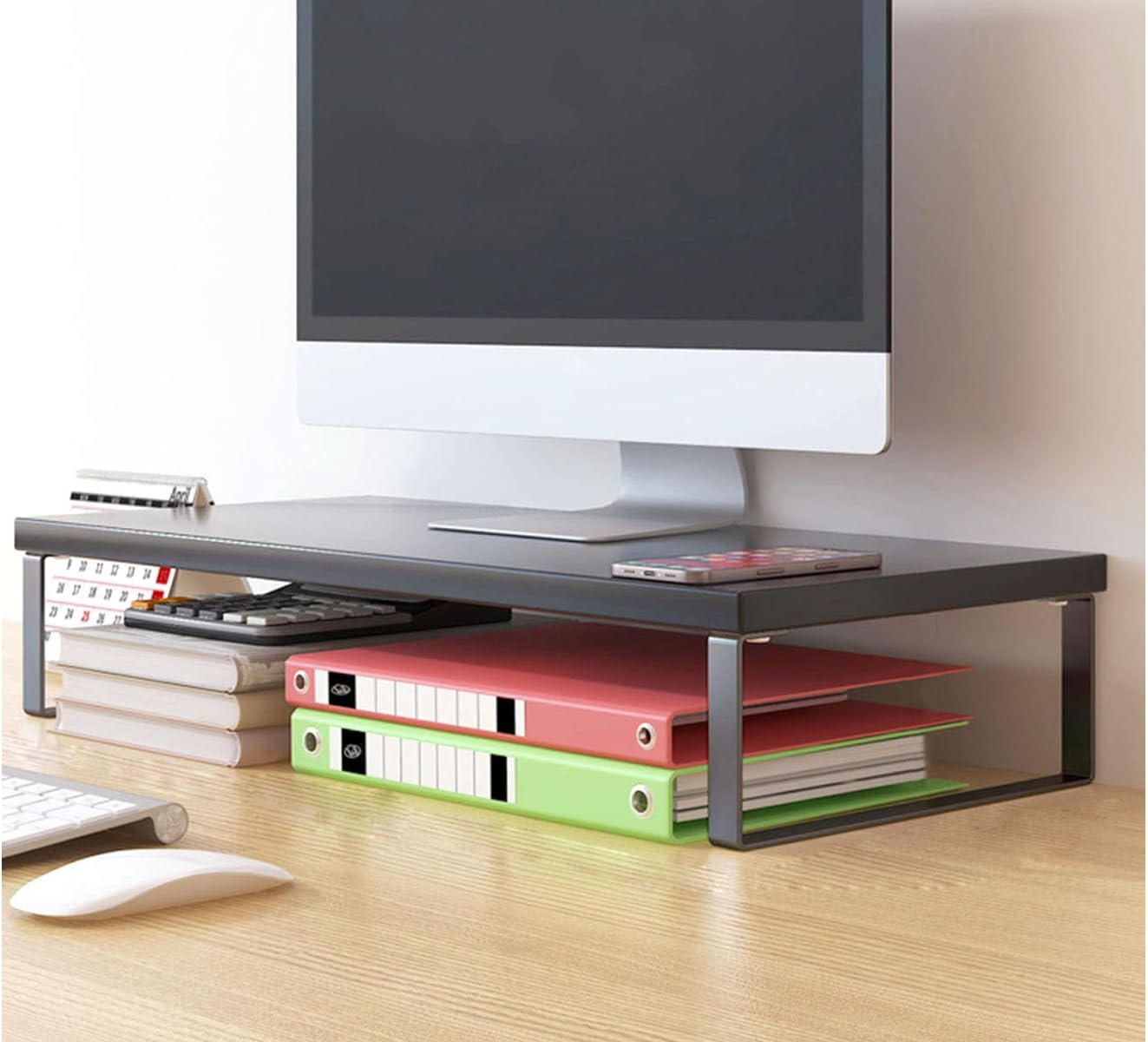 Amazon.com: WANLIAN 19.6 inch Monitor stand,Black monitor stand,Monitor ...