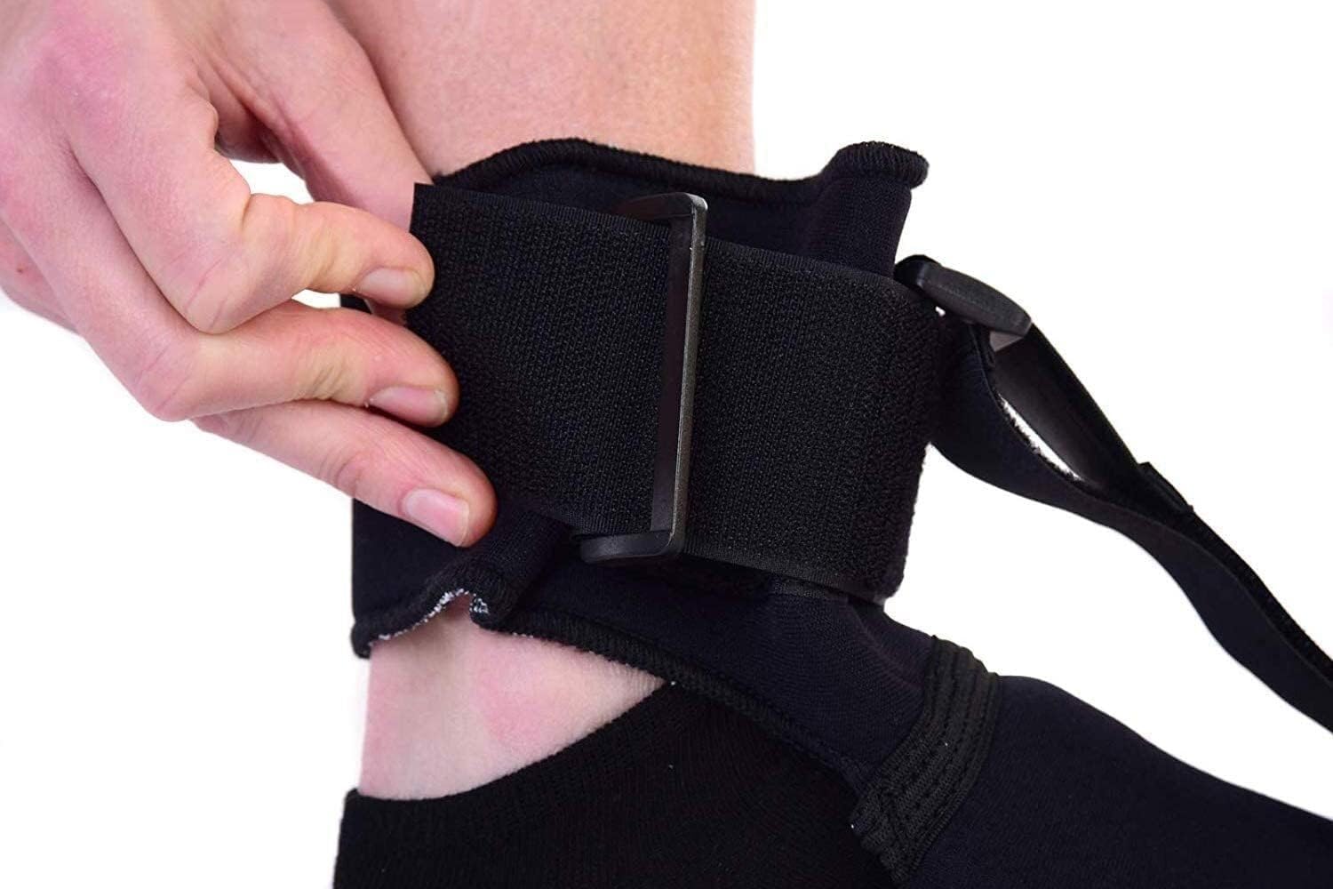 Ortesis de Tobillo y pie, Estabilizador Ajustable del pie Tobillo de la caída for fláccida y el Movimiento dorsiflexión(Small)