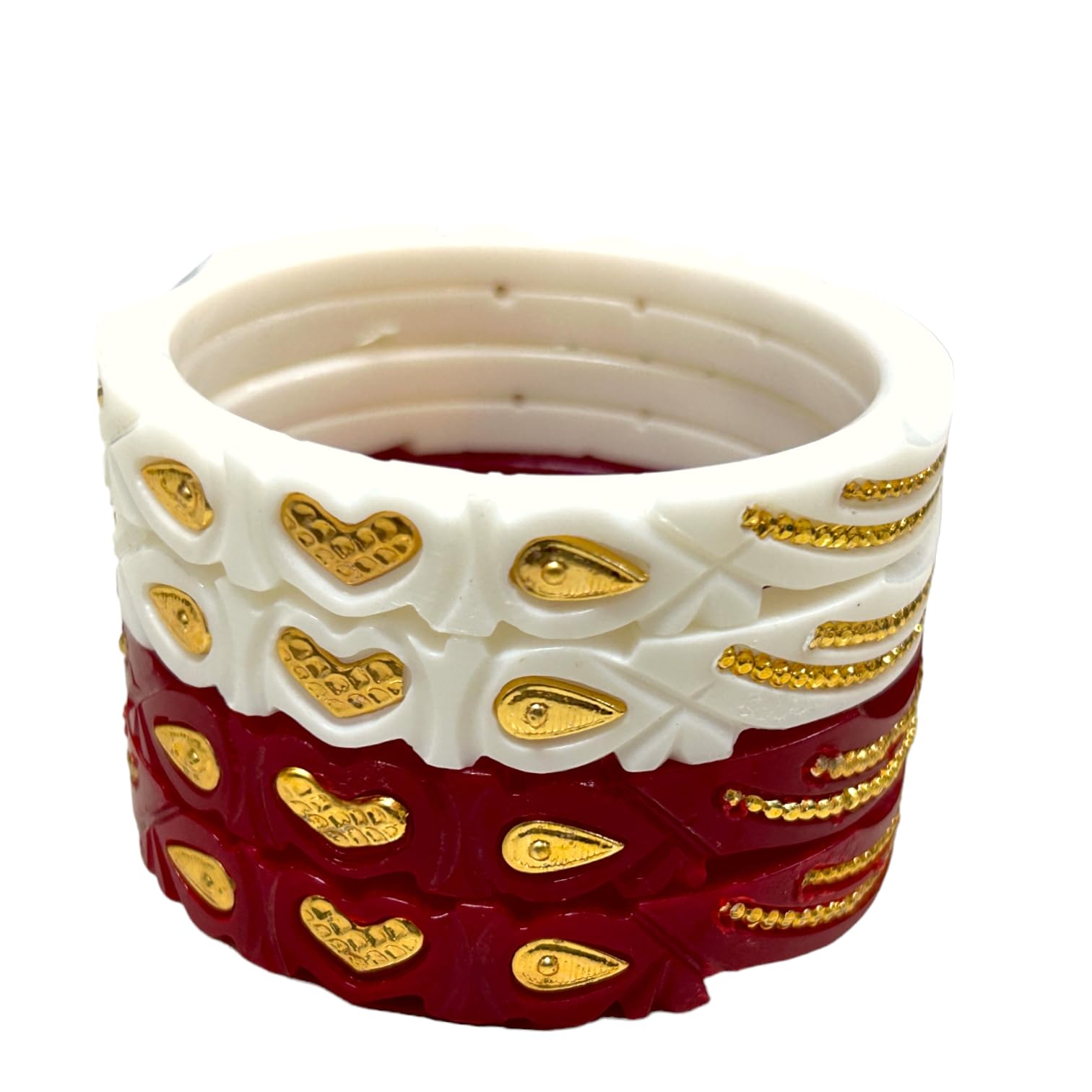 Heart Shaped Bangle Set, Gold Plated, Set of 4 (26) (B0D2LVQZ6Y) Amazon Price History, Amazon Price Tracker