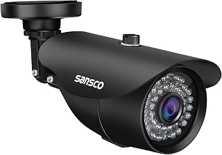 SANSCO 2MP 1080p Outdoor/Indoor Home Security Camera with 36 LEDs IR for Night Vision, Weatherproof Surveillance CCTV Bullet Camera