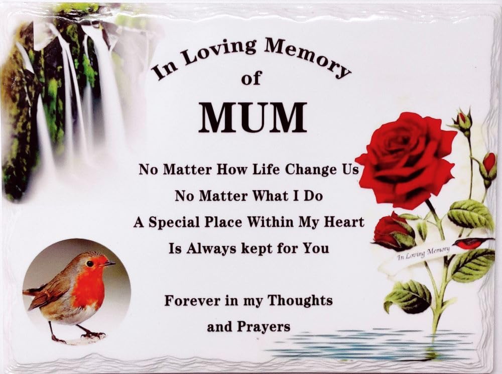In Memoriam Tile Plaque (small) - In loving memory of MUM