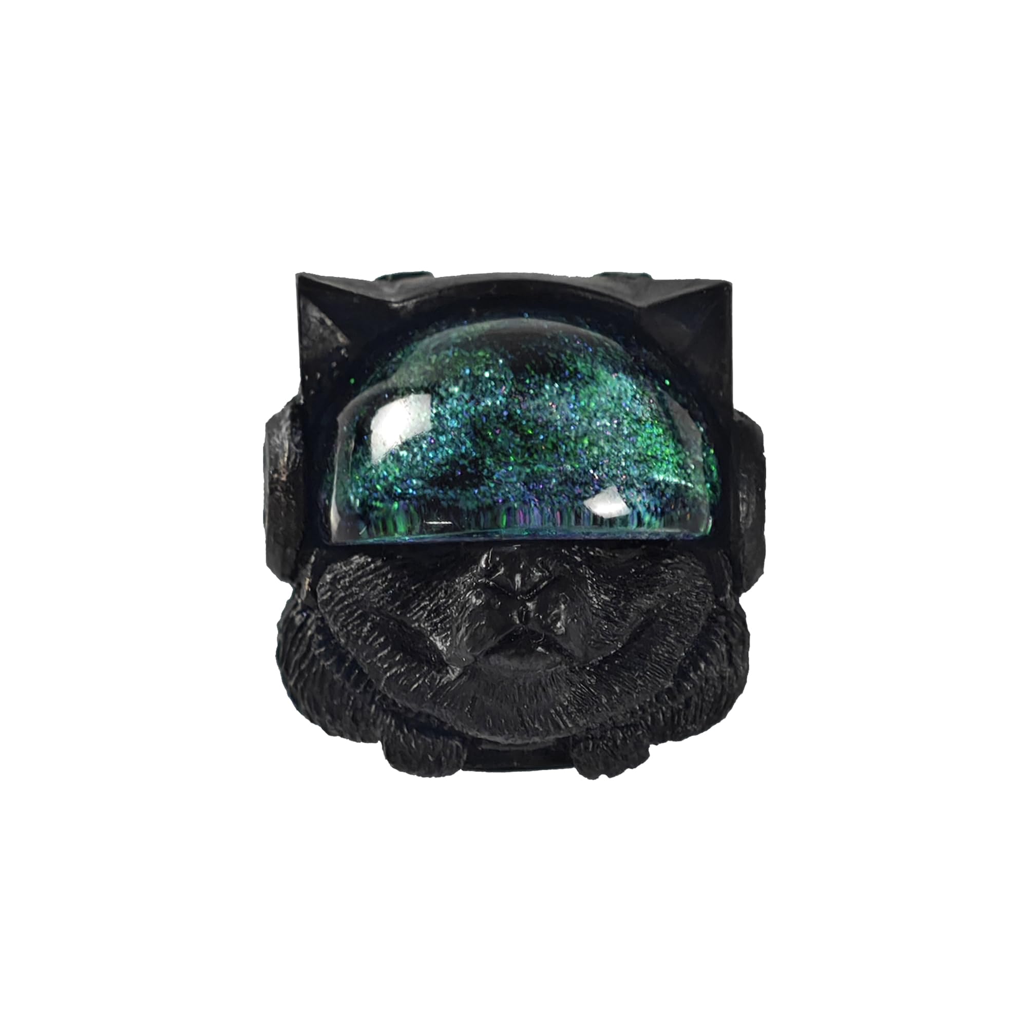 YMDK Space Dog Personality Keycap Homemade Resin Key Caps Cute Interesting Starry Sky Keycap for MX Mechanical Keyboard