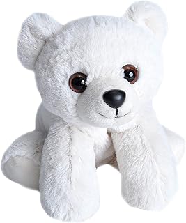 Wild Republic Mini Polar Bear Baby, Stuffed Animal, Plush Toy, Gifts for Kids, Hug'Ems 7 Inches