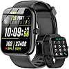 Smart Watch con Alexa Integrada 2026 Monitor de Fitness 1.83" HD Llamadas Bluetooth y Notificaciones Frecuencia Cardíaca Monitor de Sueño Reloj de Fitness IP68 Resistente al Agua con 120+ Modos Deportivos para iPhone Android (Negro) 1