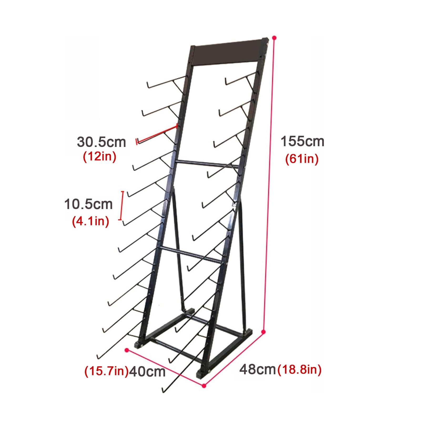 11 Tier Floor Tile Sample Organizer Holder, Ceramic Floor Tile Porcelain Tile Display Stand Storage Shelf?Wooden Floor Sample Holder,Heavy Duty Floating Shelf, for Showrooms Stores Warehouses